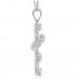 2.05 ct t.w. Ladies Round and Baguette Cut Diamond Cross Pendant Necklace